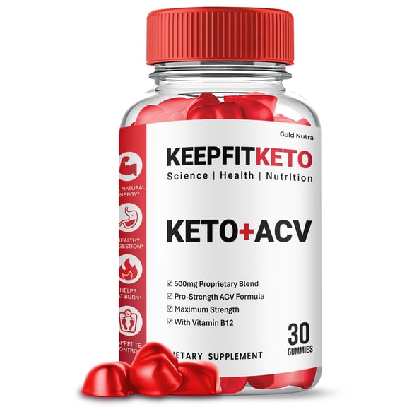 (1 Pack) Keep Fit Keto ACV Gummies, Higher Potency, Keep Fit Keto Gummies Supplement, 30 Day Supply
