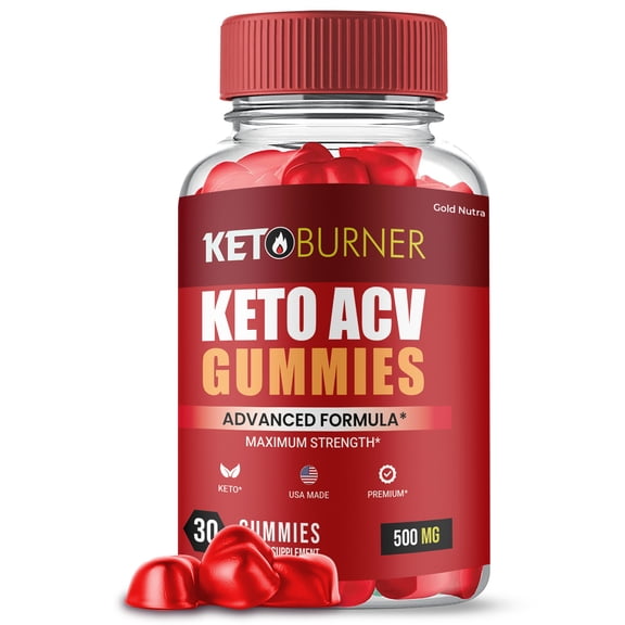 (1 Pack) Keto Burner Keto ACV Gummies, KetoBurner + Apple Cider Vinegar Max Strength for Men and Women