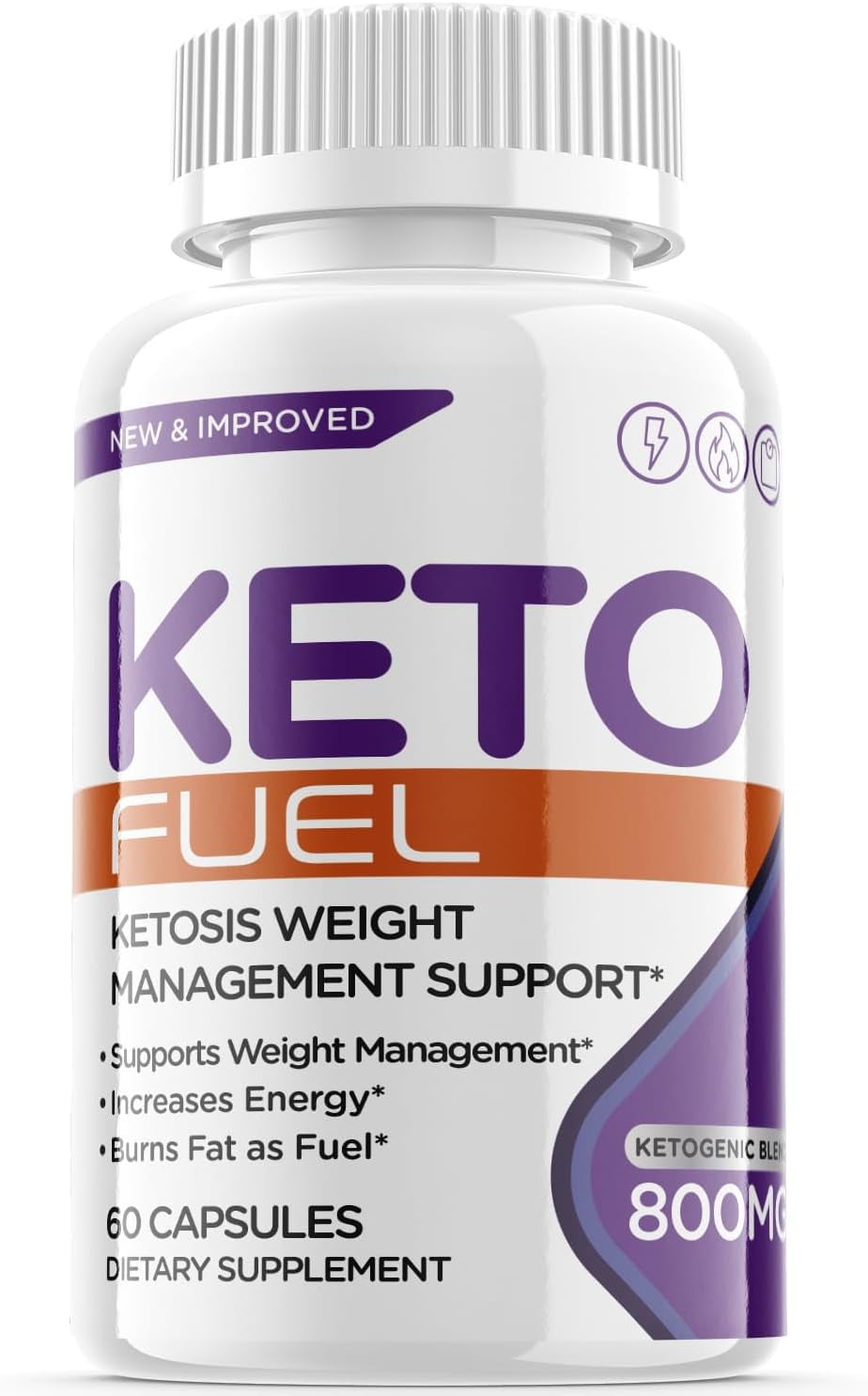 (1 Pack) Keto Fuel - Keto Weight Loss Formula - Energy & Focus Boosting Dietary Supplements for Weight Management & Metabolism - Advanced Fat Burn Raspberry Ketones Pills - 60 Capsules