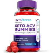 1 Pack Keto Ripped Keto ACV Gummies - Apple Cider Vinegar Supplement for Weight Loss - Energy & Focus Boosting Dietary Supplements for Weight Management & Metabolism - Fat Burn - 60 Gummies