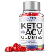 1 Pack Keto Thrive Keto ACV Gummies, Apple Cider Vinegar, Max Strength, 1 Month Supply Dietary Supplement, Made in USA