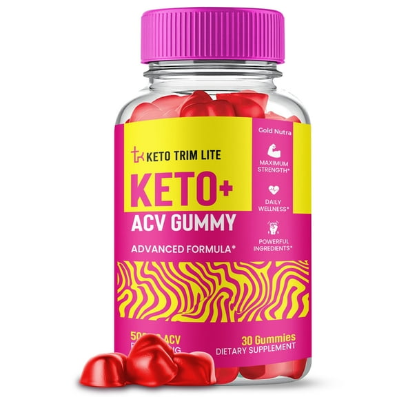 (1 Pack) Keto Trim Lite ACV Gummies, Keto Trim Lite + Apple Cider Vinegar Gummies,  Max Strength Supplement for Men and Women