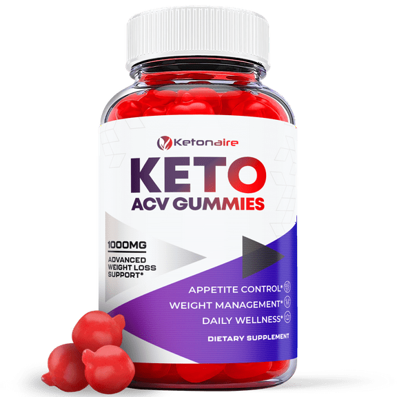(1 Pack) Ketonaire Keto ACV Gummies - Supplement for Weight Loss - Energy & Focus Boosting Dietary Supplements for Weight Management & Metabolism - Fat Burn - 60 Gummies