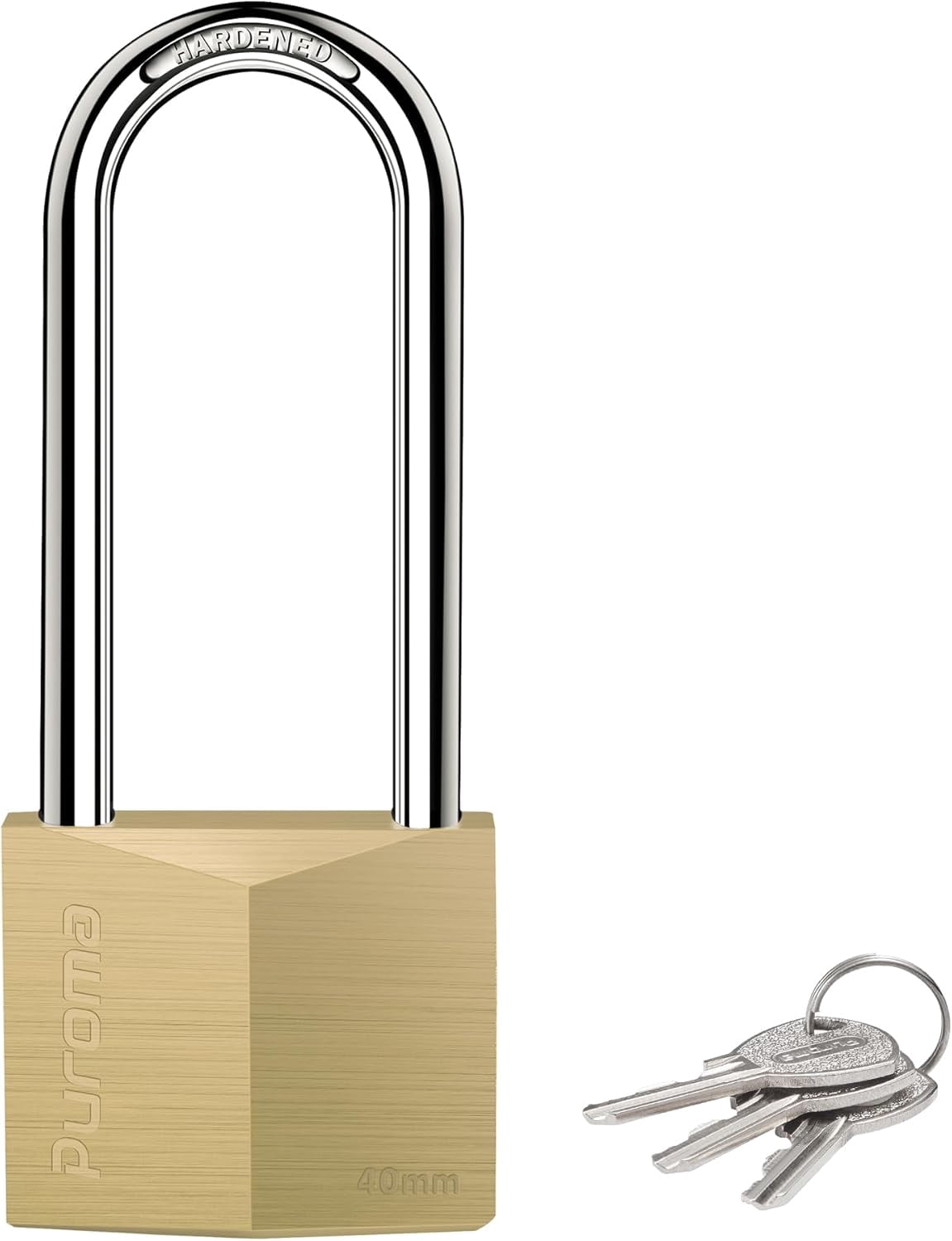 1 Pack Keyed Padlock Waterproof Solid Brass Lock, 2.6 Inch Padlock with ...