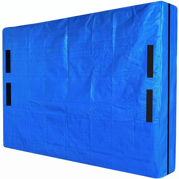 1 Pack King Size Mattress Bag for Moving and Storage, Extra Thick Cover with Zipper and Handles, Blue, 82x79x15 In