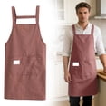 thumbnail image 1 of 1 Pack Kitchen Cooking Aprons, Aprons for Cooking, Soft Aprons for Women Men with Pockets Chef Apron with Adjustable Neck Strap and Long Tie, Baking Apron for Women Men Chefs, Waiters, Baking, 1 of 9