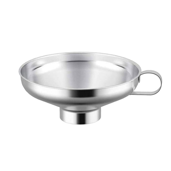 1 Pack Kitchen Funnels Set, Stainless Steel Wide Mouth Canning Funnel with Handles,Fit for Wide and Regular Narrow Mouth Jar and Flask,Easy Transfer Liquid , Jam, Oils, Spices, Powders(5.9IN)