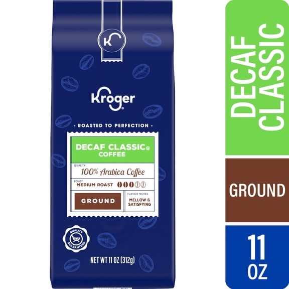 (1 Pack)-Kroger Decaf Classic Medium Roast Ground Coffee 11 oz