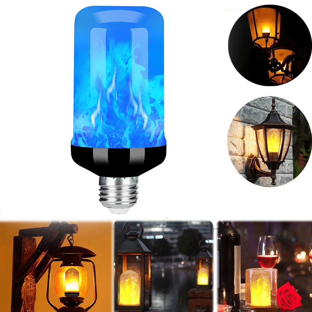 1 Pack LED Flame Light Bulb, Upgraded 4 Modes Fire Light Bulbs with
