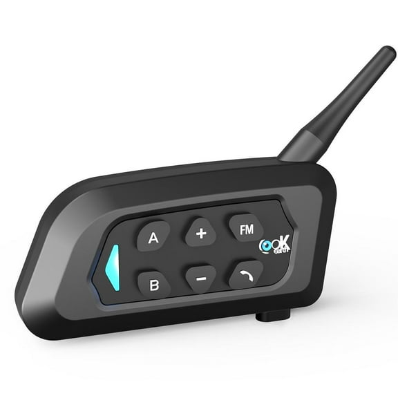 1 Pack LOOKEARTH Motorcycle Bike Bluetooth Intercom Headset for Helmet 4 Rider 1500M