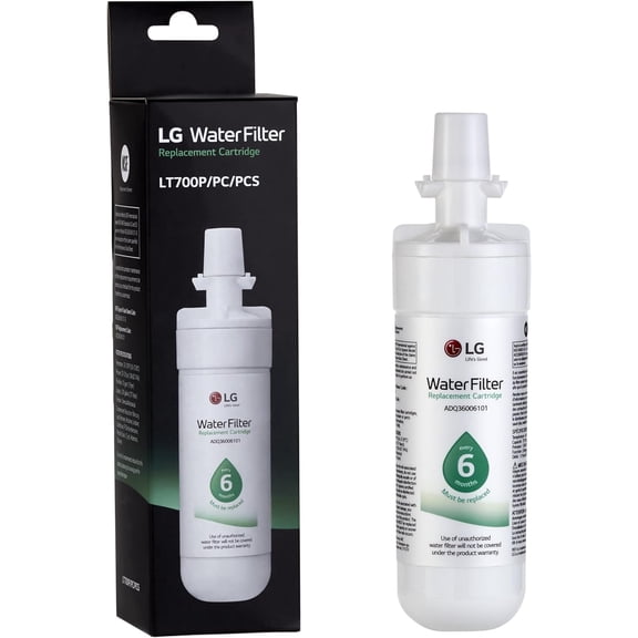 1-Pack LT700P Replacement Refrigerator Water Filter – NSF 42 & 53 Certified, Compatible For LG Fridge Water Filter, 6-Month / 200 Gallon, White
