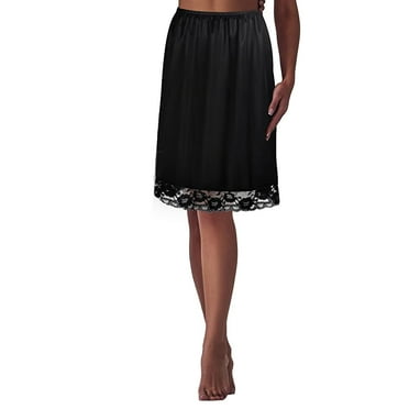 1 Pack Lace Half Slip Modal Underskirt Half Slips for Under Dresses Skirt Extenders Womens Anti Static Half Slip