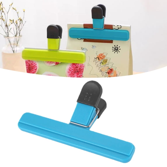 1 Pack Large Chip Bag Clip - Assorted Sizes Food Bag Clips Plastic Heavy Seal Grip -Blue