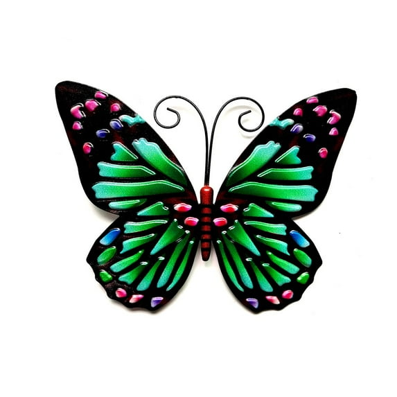 1 Pack Large Metal Butterfly Wall Art Outdoor Decor, 6.3" Butterflies Wall Sculpture Hanging Decor for Home Yard Patio Garden Decoration