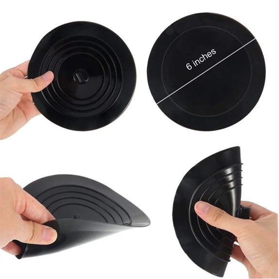 1-Pack Large Silicone Tub Stopper – 5.91" Flat Drain Plug with Strong Suction for Kitchen, Bathroom & Laundry Hair Blocking