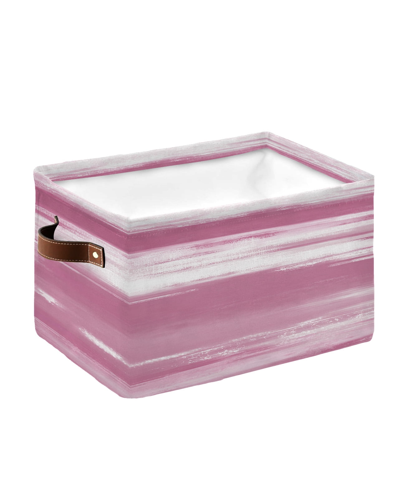 1 Pack Large Storage Baskets Bins Pink White Ombre Collapsible Storage ...