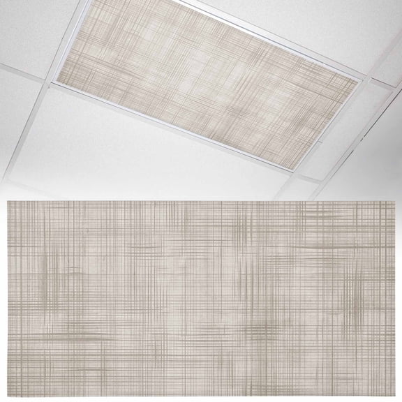1 Pack Lattice Cotton Fluorescent Light Covers for Ceiling Lights Texture Magnetic Ceiling Light Covers Overhead Light Filters for Office Classroom Home