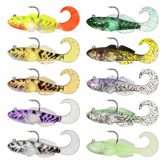 1-Pack Lead Head Soft Plastic Fishing Lures with Sharp Barbed Single Hook & , Lifelike Swimbait for Freshwater and Saltwater Fishing, Suitable for Anglers and Family Fishing Trips