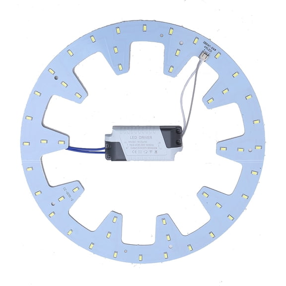 1-Pack Led Panel Ceiling Light Fixtures 24w 5730 SMD Circle Annular Round Replacement Board Bulb 3500K (Warm White)