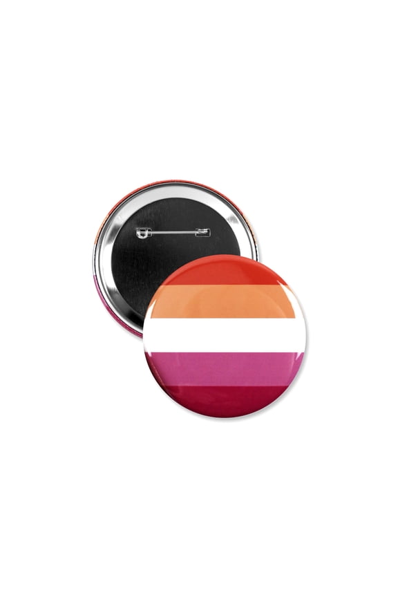 1 Pack - Lesbian LGBTQ+ Pride Flag Pinback Button - 3 Inch