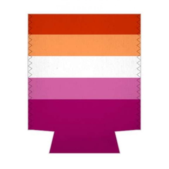 1 Pack - Lesbian Pride LGBTQ+ Flag Drink Cooler Sleeve
