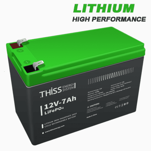 1 Pack Lifepo4 12V 7Ah Lithium Battery, Built-In Smart BMS, Group 31 Protection 4000+Deep Cycle Battery for Tr RV, Solar, Camping And More