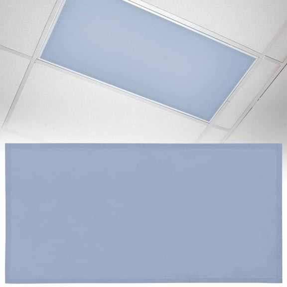 1 Pack Light Blue Fluorescent Light Covers for Ceiling Lights Solid Color Magnetic Ceiling Light Covers Overhead Light Filters for Office Classroom Home