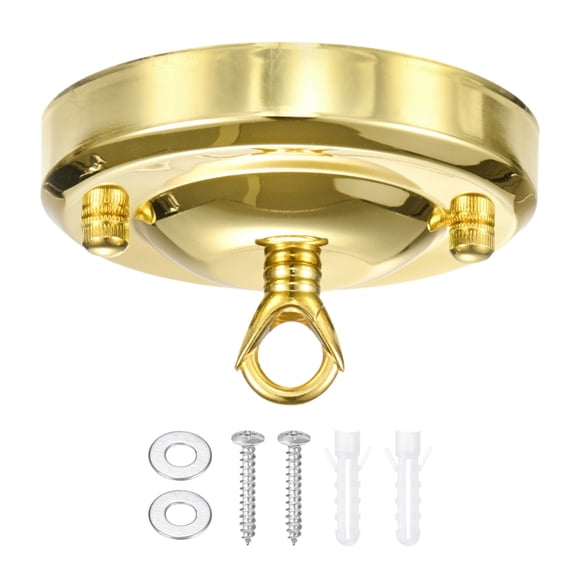 1-Pack Light Canopy Kit, 4.3" Ceiling Cover Plate for Chandelier Fixture, Ceiling Hooks Cover Plate[Bright Gold]