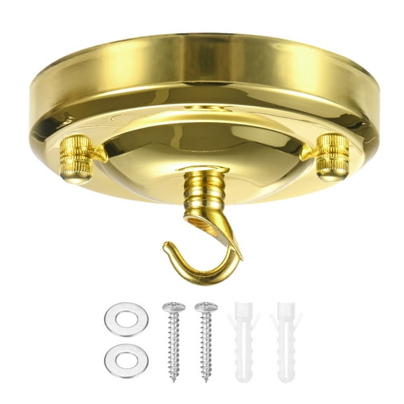 1-Pack Light Canopy Kit, 4.3" Replacement Cover Plate for Chandelier Fixture/Pendant Light, Ceiling Hooks Cover Plate [Bright Gold]