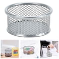 thumbnail image 1 of 1 Pack Light Gray Mesh Paper Clip Holder, Metal Wire Desktop Clip Dispenser, Office Desk Organizer for Paper Clips, Push Pins, Rubber Bands and Small Accessories, Minimalist Desk Storage, 1 of 6