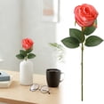 thumbnail image 1 of 1 Pack Light Red Artificial Flowers with Stems Silk Roses Fake Flowers Bouquet for Wedding Centerpiece Table Vase Home Kitchen Party DIY Decor, 50cm/19.68Inch (H), 1 of 4