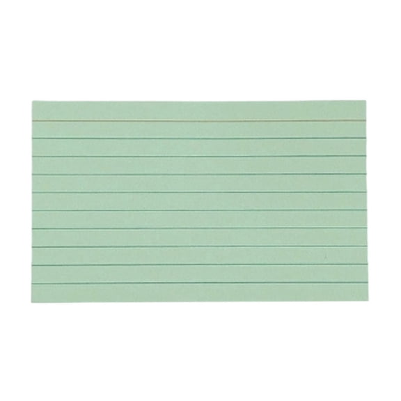 1 Pack Lined Sticky Note with Lines 3x5", Aquatic Themed Colors Large Ruled Post Sticky Super Sticking Power Memo Pad, Strong Adhesive, 45 Sheets/Pad (Green)