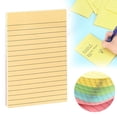 thumbnail image 1 of (1 Pack) Lined Sticky Notes 4X6 In Ruled Stickies Super Sticking Power Memo Pads Bright Colors, Post On Windows Doors,Recyclable,Easy To Write On(4x6 in), 1 of 4