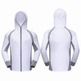 thumbnail image 1 of 1 Pack Long-Sleeve Hooded Shirts - 100% Polyester,  Available in Various Colors, 1 of 3