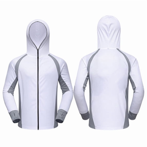 1 Pack Long-Sleeve Hooded Shirts - 100% Polyester, Available in Various Colors