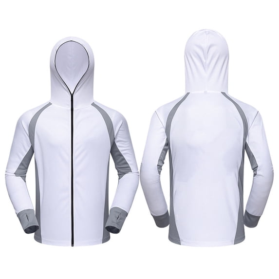 1 Pack Long-Sleeve Hooded Shirts - 100% Polyester, Available in Various Colors
