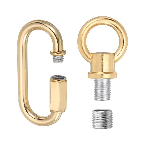 1 Pack M10 Lifting Eye Nut Kit, Bolt Screw Ring, 132 lbs Light Gold