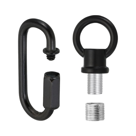 1 Pack M10 Lifting Eye Nut Kit, Bolt Screw Ring, 44 lbs Black