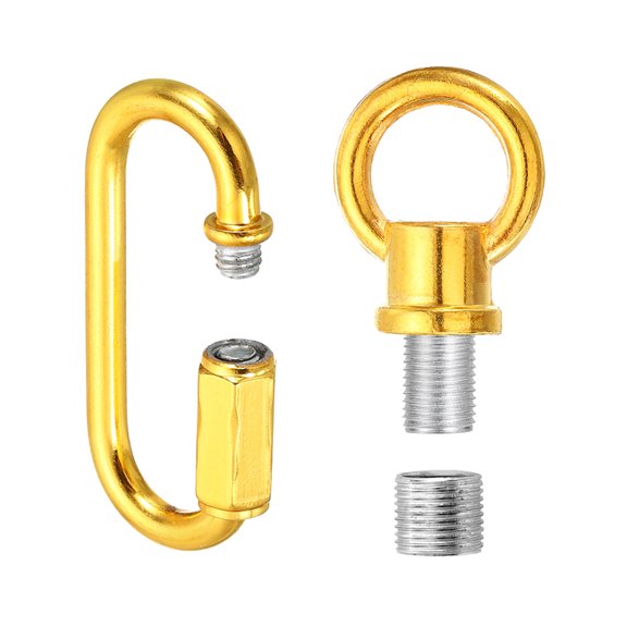 1 Pack M10 Lifting Eye Nut Kit, Bolt Screw Ring, 44 lbs Gold