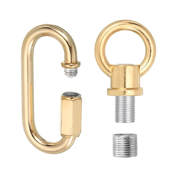 1 Pack M10 Lifting Eye Nut Kit, Bolt Screw Ring, 88 lbs Light Gold