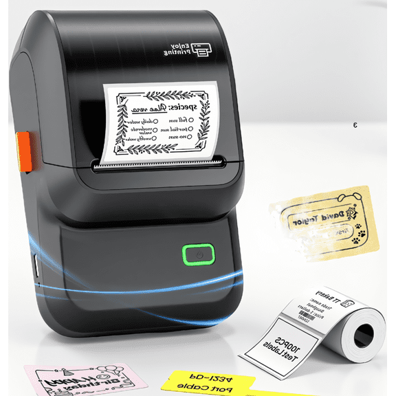1 Pack M100 Thermal Label Maker, 203 DPI, Compatible with iOS Android and PC, Prints Barcodes QR Codes, 0.78 to 2 Inch Tape Width