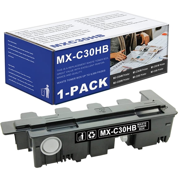1 Pack MXC30HB Waste Toner Box Compatible Replacement for Sharp MX-C300W MX-C303W Printers.