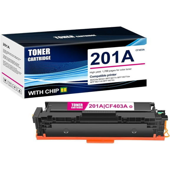 1-Pack Magenta 201A CF403A Toner Cartridge: Compatible 201A CF403A Replacement for HP M252dw M252n MFP M277n MFP M277dw MFP M277c6 MFP M274n Printer
