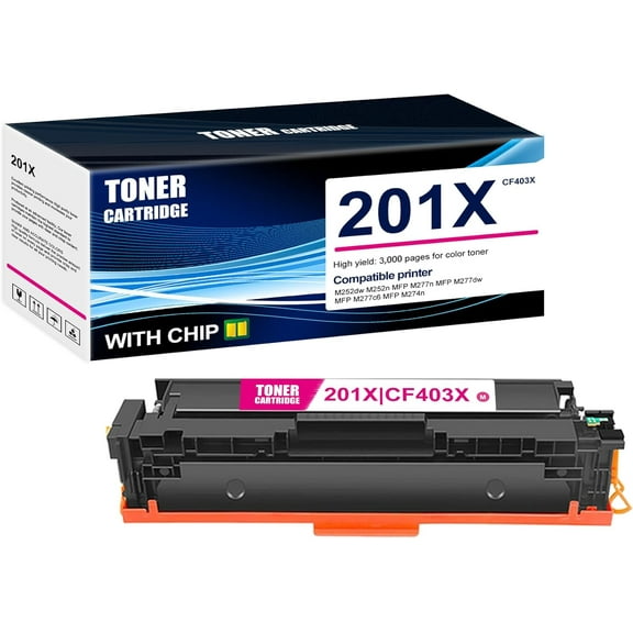 1-Pack Magenta 201X CF403X Toner Cartridge: Compatible 201X CF403X Replacement for HP M252dw M252n MFP M277n MFP M277dw MFP M277c6 MFP M274n Printer