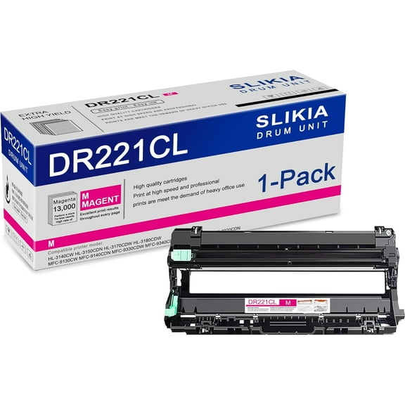 1-Pack Magenta DR221CL Drum Unit: Compatible DR221CL DR-221CL Replacement for Brother HL-3140CW 3150CDN 3170CDW 3180CDW MFC-9130CW 9140CDN 9330CDW 9340CDW DCP-9015CDW 9020CDN Printer