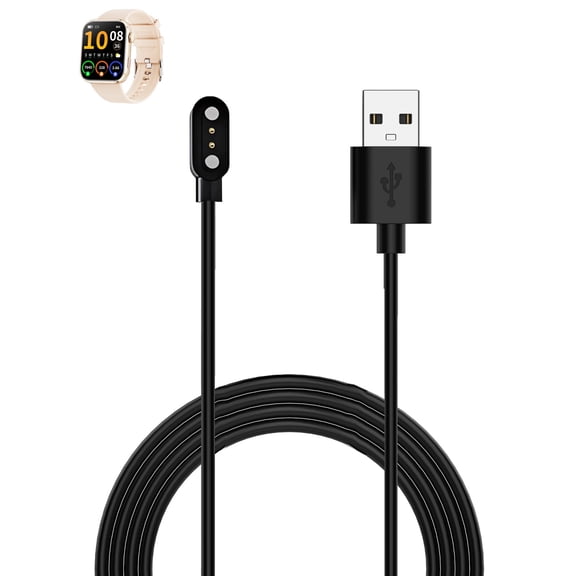 [1 Pack]Magnetic Charger Cable for Mingdaln 1.93-inch Fitness Tracker,Compatible for Mingdaln Smart watch Charging Replacement Accessory 1M/3.3ft - Black