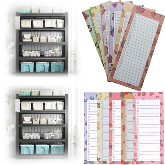 1 Pack Magnetic Notepads for Refrigerator, Grocery List Magnet Pad for Fridge, Magnetic Note Pads Lists, 60 Sheets Per Pad, 6 Floral Designs, Full Magnet Back To-Do-List Notepads