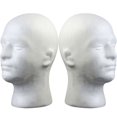thumbnail image 1 of 1 Pack Male Head Model Lightweight Sturdy Durable Foam Wig Hat Headphones Stand for Exhibition, 1 of 7