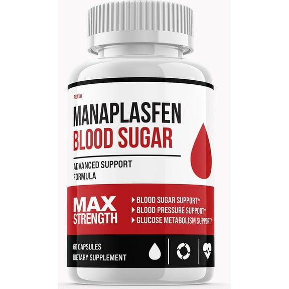 (1 Pack) Manaplasfen - Manaplasfen Sugar Support (60 Capsules)
