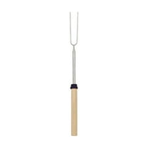1 Pack Marshmallow Roasting Sticks, Smores Skewers, Smores Sticks, Extendable 32in Long Metal Barbecue Skewers with Wooden Handle, for Marshmallow, Hot Dogs, Camping, BBQ, Grill